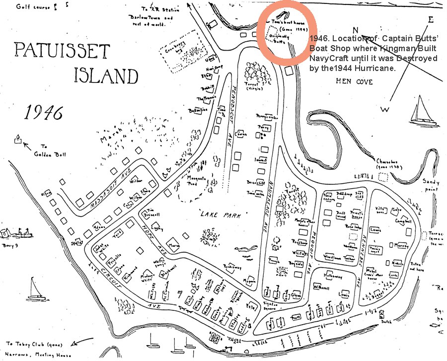 1946 Map Showing Patuisset Yard