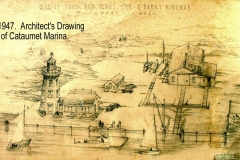 1947 Architect's Drawing of Planned Marina