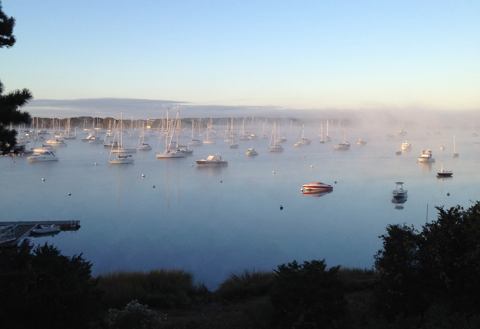 Fog Rolls Out of the Mooring Field  10-13