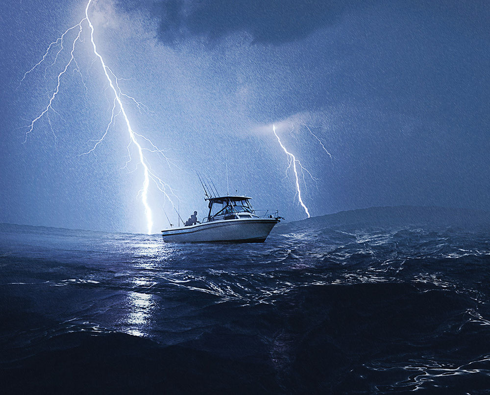 lightning strike on sailboat